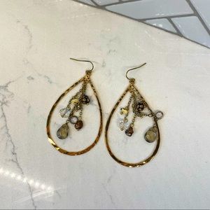 Anthropologie Drop Gold Earrings